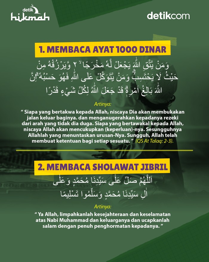 Infografis amalan pembuka pintu rezeki