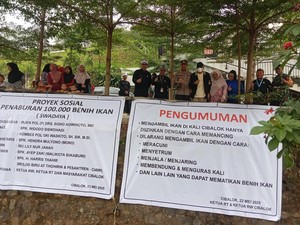 Dukung Ketahanan Pangan, Purnawirawan Polri Gagas Penebaran 100.000 Benih Ikan
