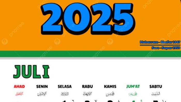 Kalender Juli 2025
