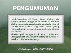 Pendaki Gunung Arjuno-Welirang via Kota Batu Diminta Re-schedule