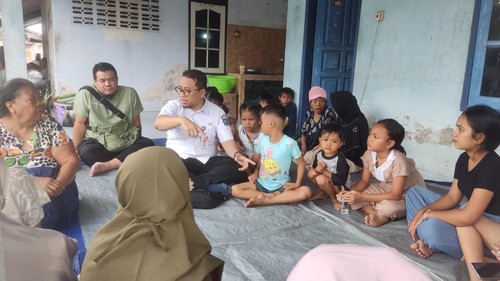 Suasana kegiatan trauma healing kepada korban banjir Mataram, Rabu (9/7/2025). (Nathea Citra/detikBali)