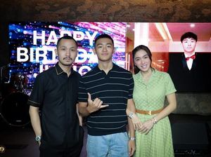 Terselip Gusti Eka Eks Elina Joerg di Foto Pesta Ultah Putra Angel Karamoy