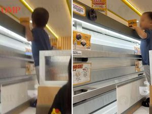 Duh! Ada Balita Naik ke Atas Meja Restoran dan Sentuh Sushi