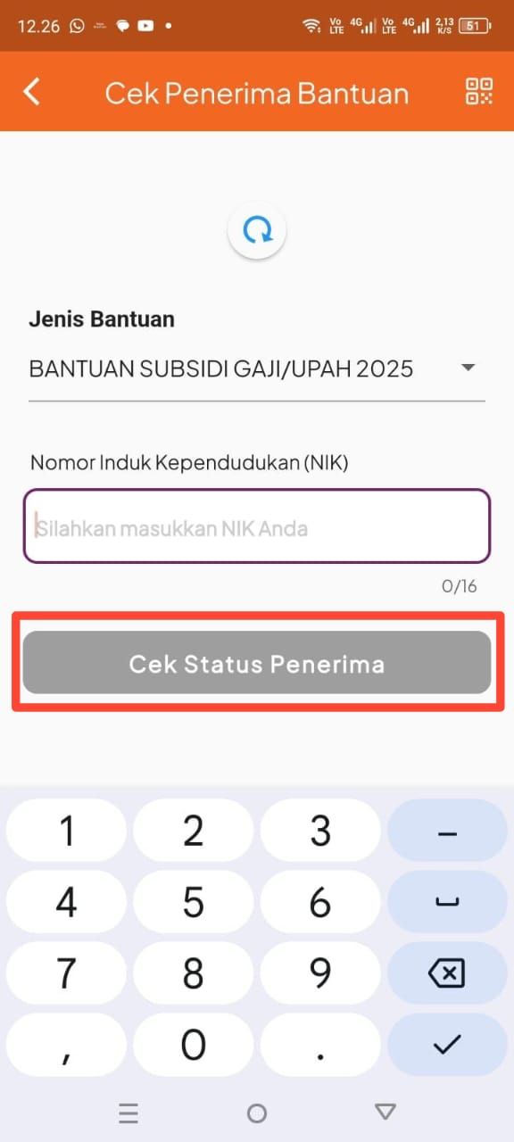 Cara cek status penerima di Pospay.