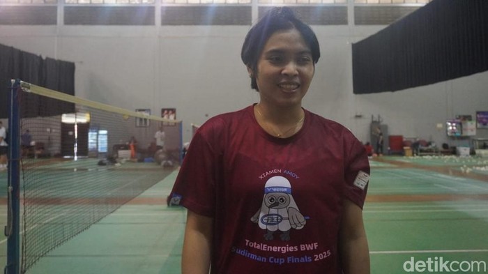 Pebulutangkis putri Indonesia Gregoria Mariska Tunjung di Pelatnas PBSI, Cipayung, Jakarta.