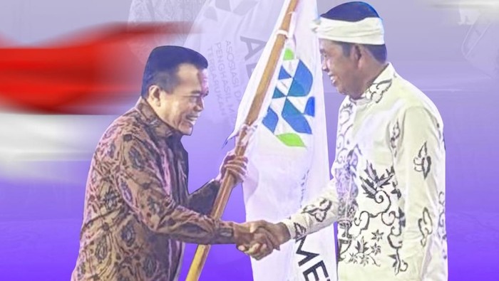 Gubernur Jambi saat menerima estafet kepemimpinan ADPMET 2025-2030 di Munas V Jakarta