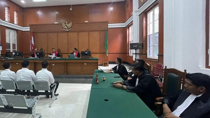 Sidang putusan kasus korupsi proyek air limbah Makassar di PN Makassar. Dokumen Istimewa
