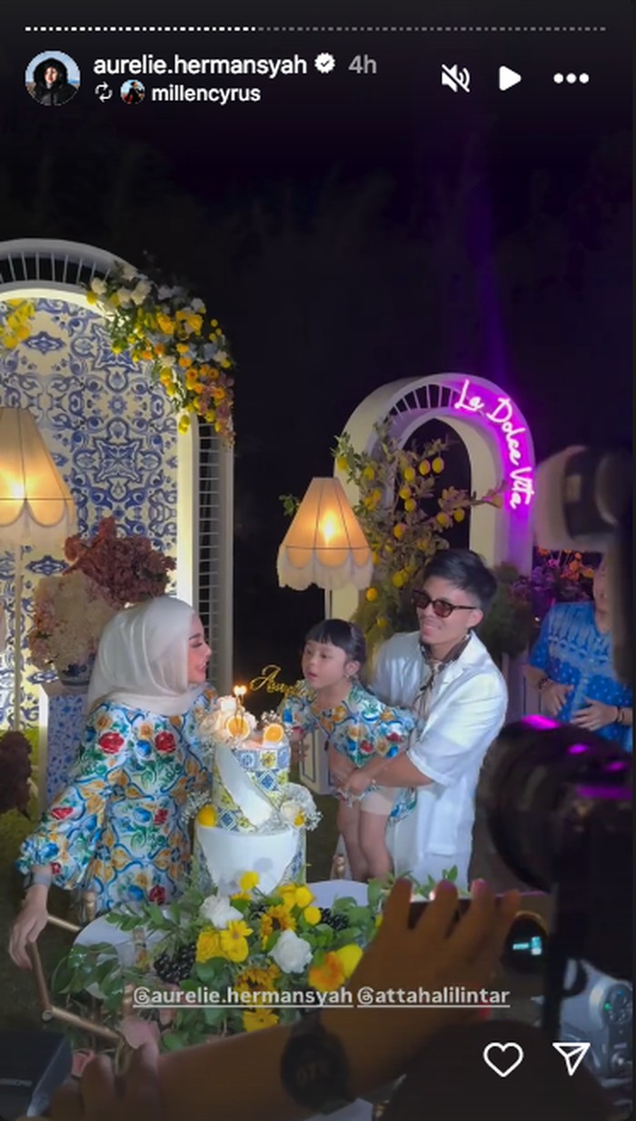 Aurel Hermansyah Ulang Tahun ke 27, Perayaannya Penuh Kejutan Kue