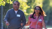 CEO of YouTube Neal Mohan and Hema Sareen Mohan attend the Allen and Company Sun Valley Media and Technology Conference at The Sun Valley Resort in Sun Valley, Idaho, U.S., July 10, 2025. REUTERS/Brendan McDermid