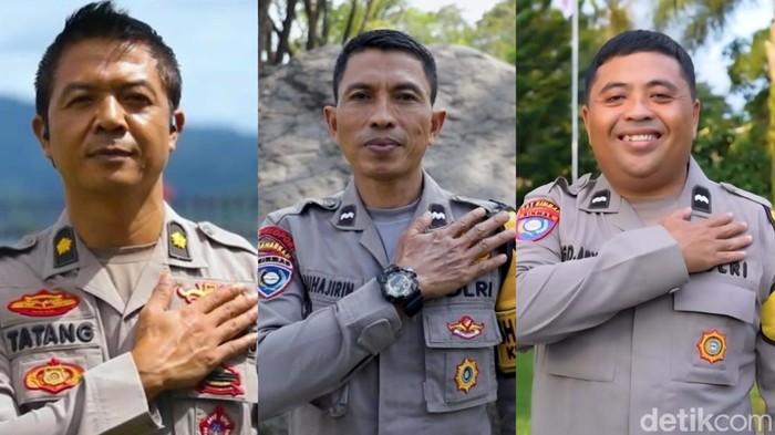 Kandidat Hoegeng Awards kategori Polisi Berdedikasi, Kompol Tatang, Aipda Rahmad Muhajirin dan Aipda I Gede Arya.