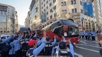 Kloter KJT 28 menjadi penerbangan penutup, lepas landas dari Bandara AMAA Madinah pada pukul 23.27 WAS. Foto: Kemenag