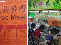 Rakus! Pria Ini Ambil 24 Makanan dari Kedai yang Sedang Berbagi