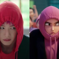 Pemilik nama asli Lee Hoseok itu bahkan menampilkan cosplay sebagai Rumi HUNTR/X, personel girl group fiksi saingan Saja Boys di film KPop Demon Hunters. Tampil berbalut hoodie berwarna merah dan blazer hitam. Dia memasang raut wajah geram karena tak senang melihat angkuhnya Saja Boys. Foto: dok. Instagram @iwonhoyou