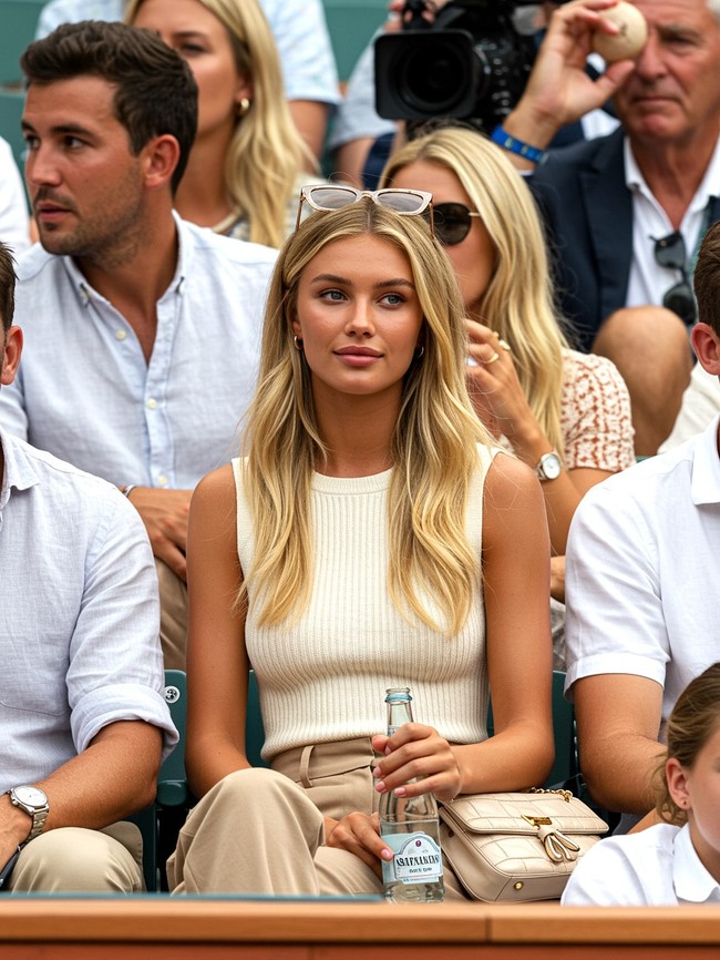 Mia Zelu mengunggah pose-pose cantiknya di Wimbledon. Dalam serangkaian foto yang diunggahnya, Mia terlihat menonton pertandingan hingga menikmati kota London. Foto: Instagram @miazelu