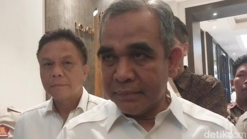 Sekjen Dewan Pimpinan Pusat (DPP) Partai Gerindra Ahmad Muzani di Hotel Astoria, Mataram, Sabtu (12/7/2025). (Foto: Ahmad Viqi/detikBali)