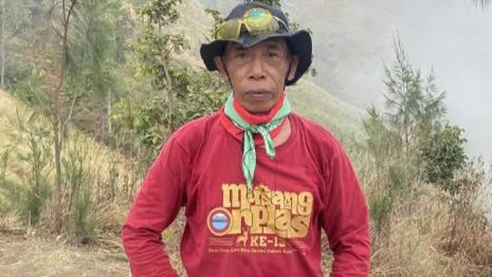 Abu Icin, sang lengenda pendaki dan rescuer di Gunung Rinjani, Lombok Timur, NTB. (Dok. Abu Icin)