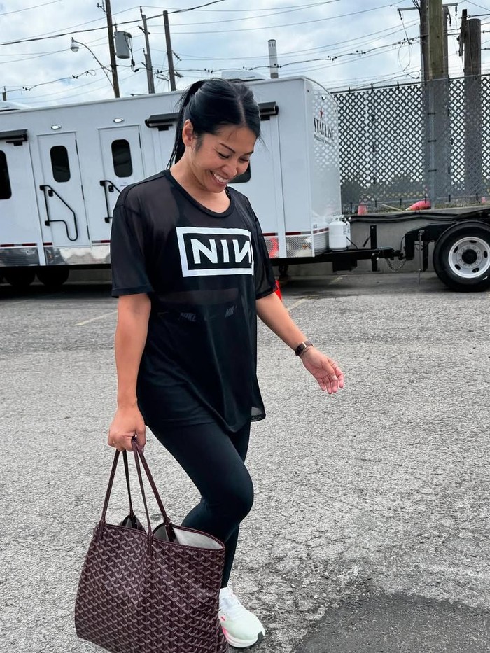 Anggun C Sasmi Anggun C Sasmi tampil santai.