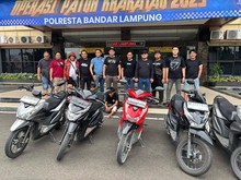 4 Pemuda Curanmor 7 TKP di Lampung Ditangkap, 1 Pelaku Mahasiswa Unila