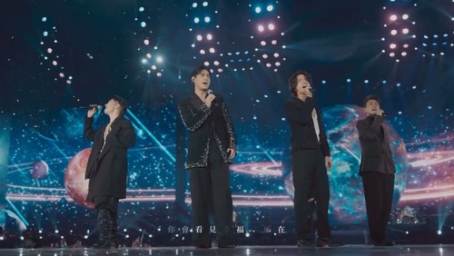 F4 reuni di konser Mayday #5525 Live Tour pada Sabtu (12/7/2025) malam di Taipei Dome.