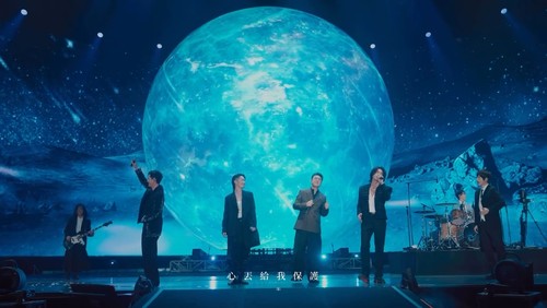 F4 reuni di konser Mayday #5525 Live Tour pada Sabtu (12/7/2025) malam di Taipei Dome.