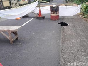 Jalan di Tabanan Jebol Lagi, Kini Terjadi di Kerambitan