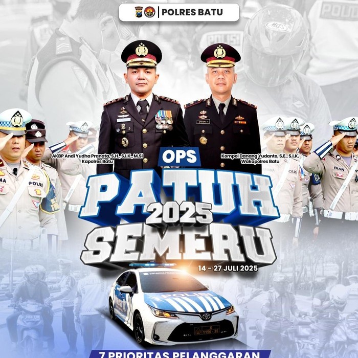 Operasi Patuh Semeru 2025 di Kota Batu