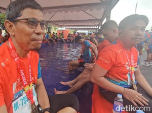 Kompak! Bapak dan Anak Ini Finish Bareng di 5K Riau Bhayangkara Run 2025