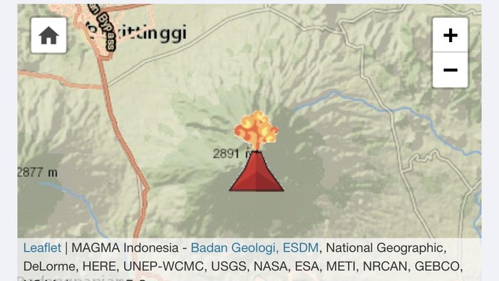 Gunung Marapi erupsi. (Foto: Istimewa).