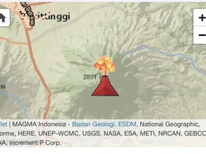 Gunung Marapi di Sumbar Erupsi Malam Ini, Warga Diminta Waspada