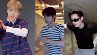Boyband KPop NCT WISH, RIIZE, dan ENHYPEN nggak ketinggalan aura farming ala pacu jalur dalam video yang diupload di akun medsos masing-masing (dok. 20Detik)