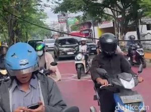 Kabel Listrik Menjuntai ke Jalan Setia Budi Medan, Bahayakan Pengendara