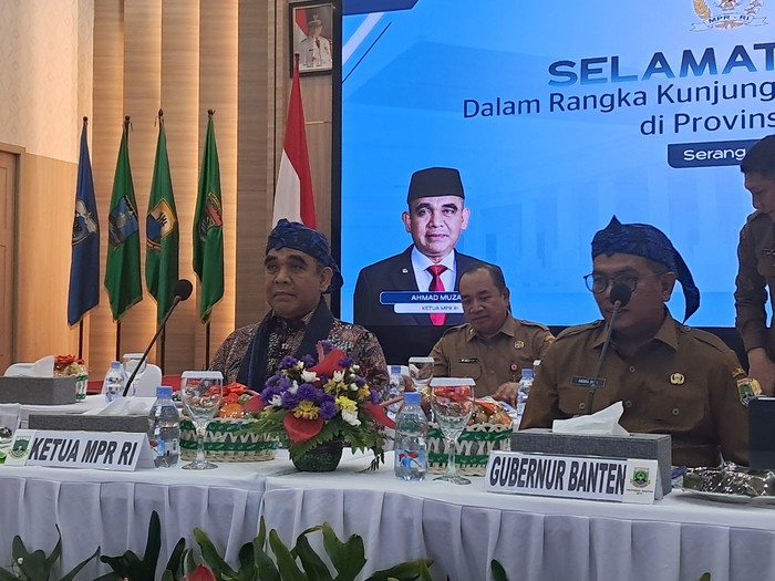Ahmad Muzani berkunjung ke provinsi Banten, Senin (14/7/2025)