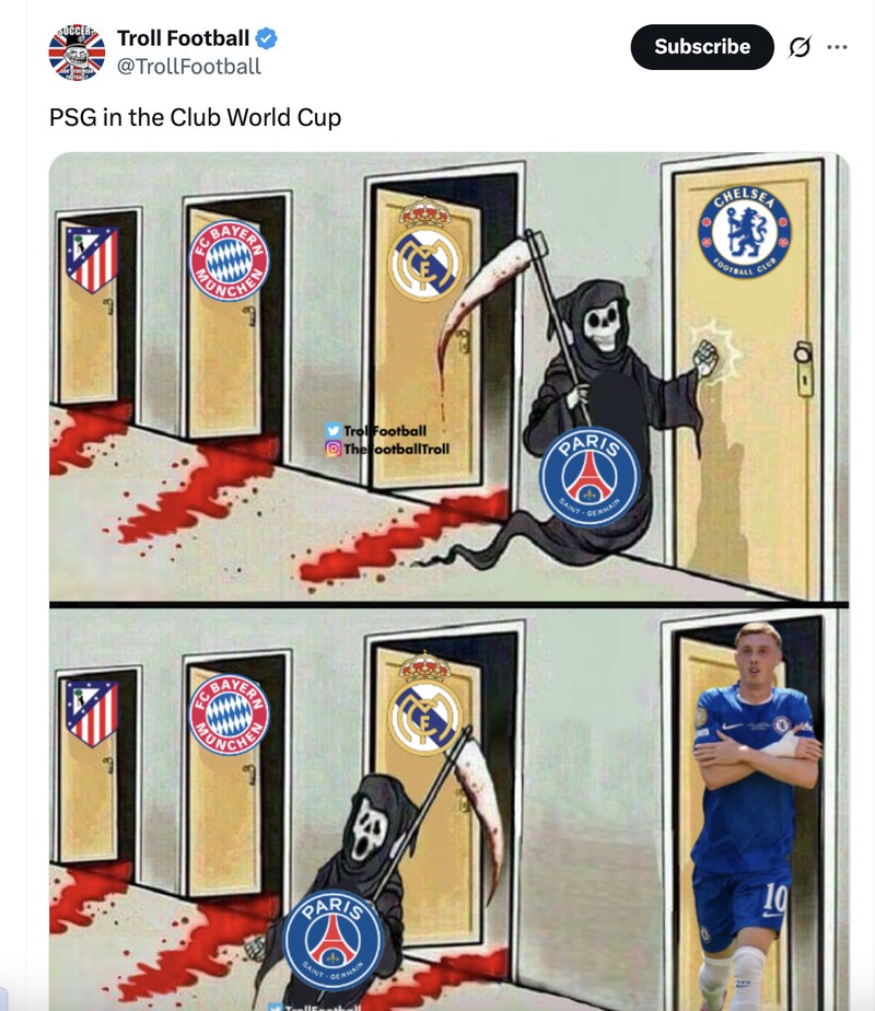 Meme Chelsea PSG