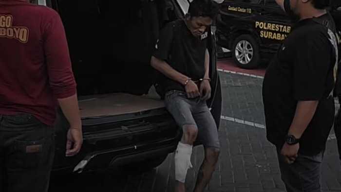 Pelaku berinisial NBP yang kakinya ditembak polisi