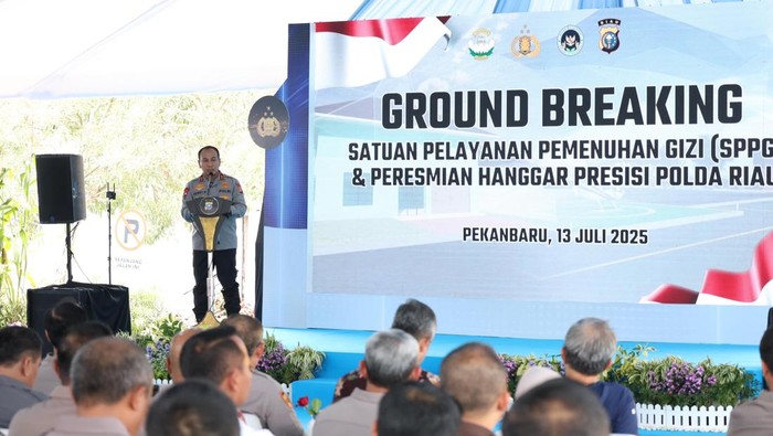 Polda Riau membangun 9 SPPG demi mewujudkan ketahanan pangan dan gizi nasional, Minggu (13/7/2025).
