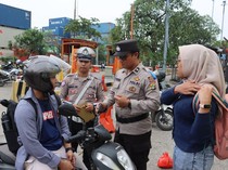 Gelar Operasi Patuh Jaya, Polres Priok Tegur Pelanggar-Tak Tilang Manual