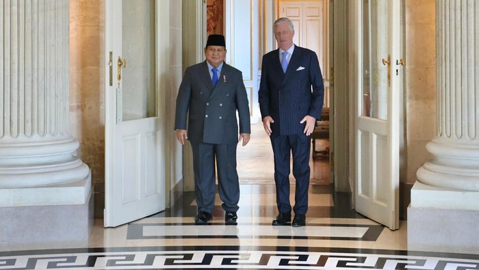 Prabowo bertemu dengan Raja Belgia Raja Philippe, di Istana Laeken