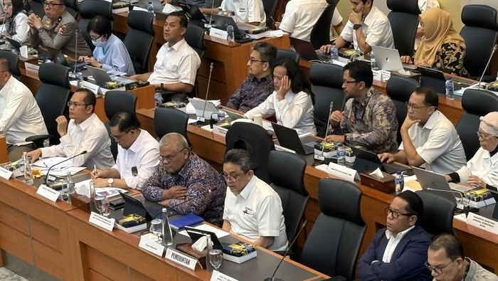 Rapat Panja Kebijakan Belanja Pemerintah Pusat di Banggar DPR RI, Senayan, Jakarta, Senin (14/7/2025).