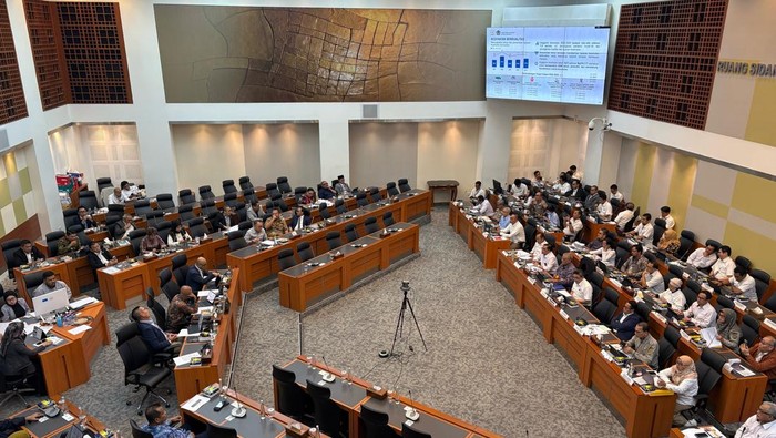 Rapat Panja Kebijakan Belanja Pemerintah Pusat di Banggar DPR RI, Senayan, Jakarta, Senin (14/7/2025).