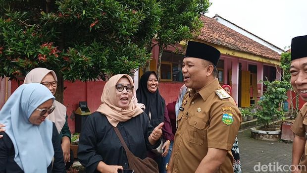 Sidak MPLS di Sekolah Dasar Negeri Suka senang Kabupaten Tasikmalaya Senin (14/7/2025).