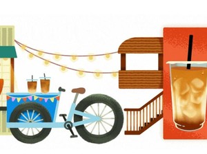 Google Doodle Hari Ini, Kopi Susu Gula Aren Minuman Kekinian yang Mendunia