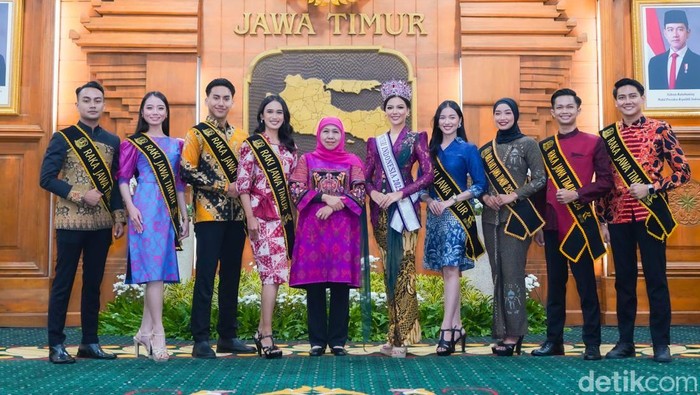 Gubernur Khofifah sambut Puteri Indonesia 2025 sekaligus Puteri Indonesia Jawa Timur 2025 Firsta Yufi Amarta Putri