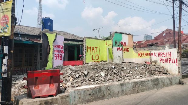 Lokasi kontrakan fiktif di Bekasi yang menipu 62 korban dari penjualan di Facebook.