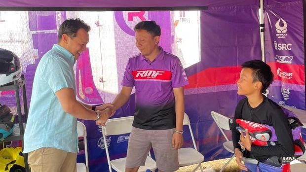 Moreno Soerapto kunjungi Kejurnas MotoPrix 2025 Region Jawa dan Kalimatan di Boyolali, Minggu (13/7/2025)