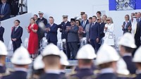 Presiden Republik Indonesia Prabowo Subianto turut hadir menyaksikan langsung dari tribun kehormatan. Kehadiran Presiden menjadi simbol kuat dukungan negara terhadap diplomasi pertahanan Indonesia di tingkat global. (Dok. Puspen TNI)