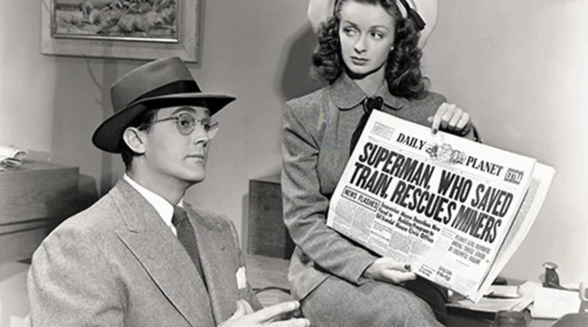 Noel Neill menjadi aktris pertama yang memerankan Lois Lane di layar. Ia tampil sebagai reporter pemberani ini dalam serial film bersambung sebanyak 15 episode pada 1948, lalu kembali muncul dalam ‘Atom Man vs. Superman’. Neill juga membintangi serial TV era 1950-an, ‘Adventures of Superman’. Foto: Dok. Warner Bros