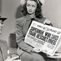 Noel Neill menjadi aktris pertama yang memerankan Lois Lane di layar. Ia tampil sebagai reporter pemberani ini dalam serial film bersambung sebanyak 15 episode pada 1948, lalu kembali muncul dalam ‘Atom Man vs. Superman’. Neill juga membintangi serial TV era 1950-an, ‘Adventures of Superman’. Foto: Dok. Warner Bros