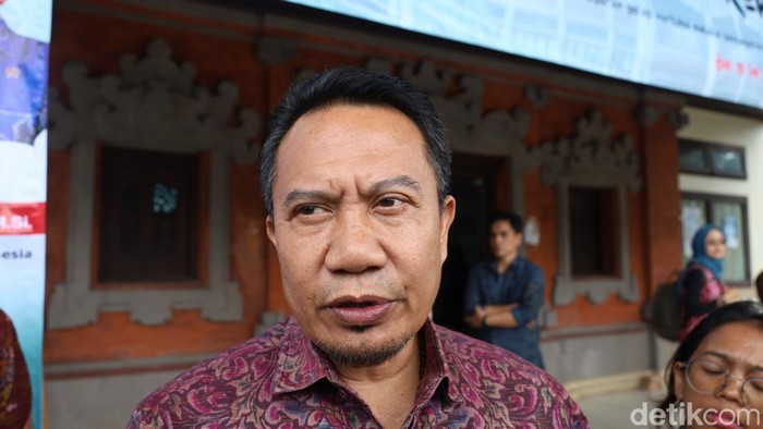 Rektor Unud I Ketut Sudarsana seusai menghadiri kuliah umum BNN di kampus Jimbaran, Selasa (15/7/2025).