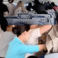 Sebelum fans menyerang sejumlah kru kabin berusaha untuk menghalau mereka. Tapi sayangnya hal tersebut tidak berhasil mengusir para penguntit. Foto: Weibo