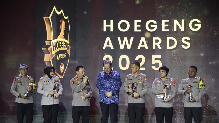Penerima penghargaan Hoegang Awards 2025 di gedung PTIK, Kebayoran Baru, Jakarta Selatan, Rabu (16/7/2025).